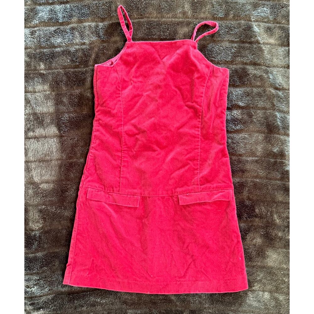 Old Navy Girl 6 Red Velvet Strappy, Lined‎ Holiday Dress CLEAN